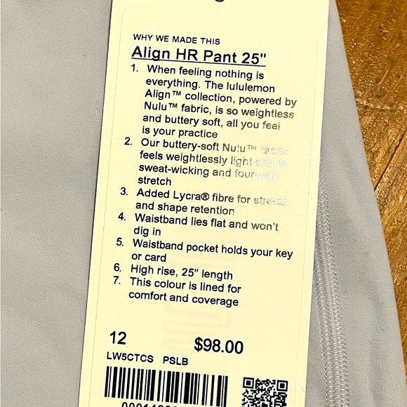 Lululemon Align HR Pant 25” in pale blue - Picture 7 of 8